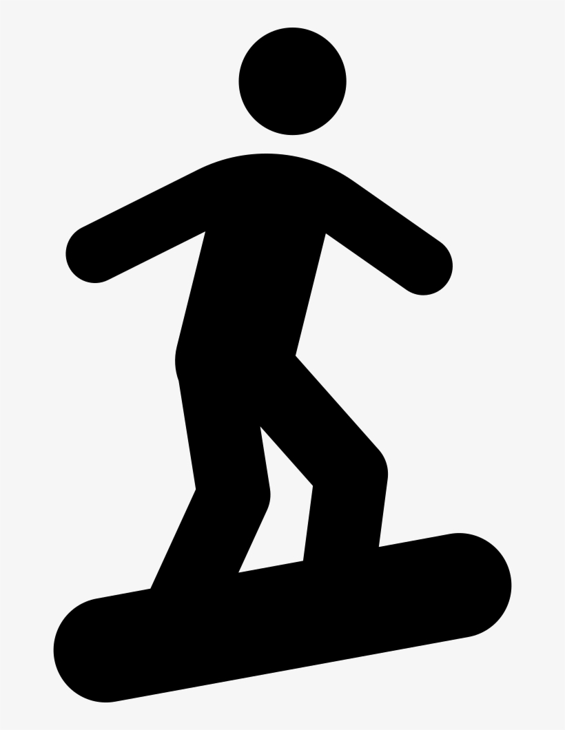 Stick Figure On Snowboard - Stick Figure Skateboarding Png, transparent png #9594