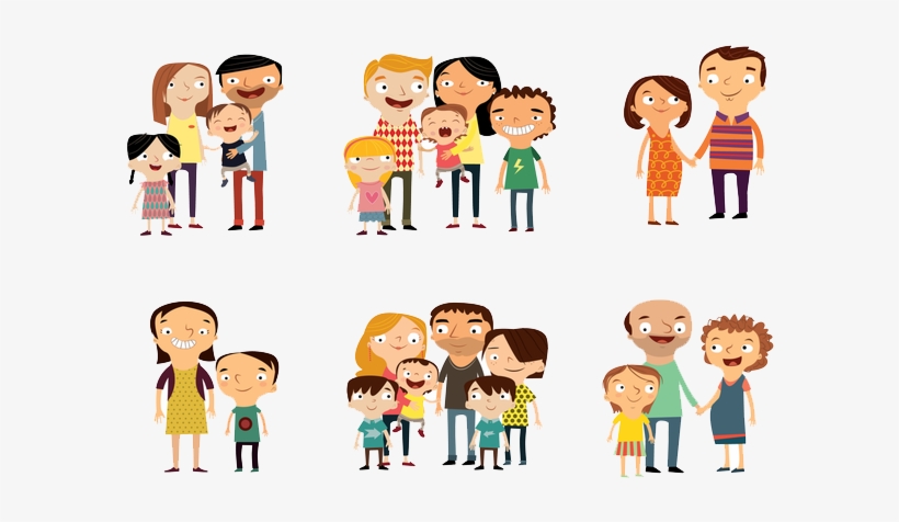 Family - Cartoon Family - การ์ตูน พ่อ แม่ ลูก, transparent png #961