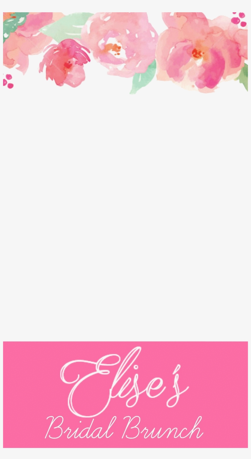 Bridal Brunch Snapchat Geofilter - Free Watercolor Floral Borders, transparent png #9674