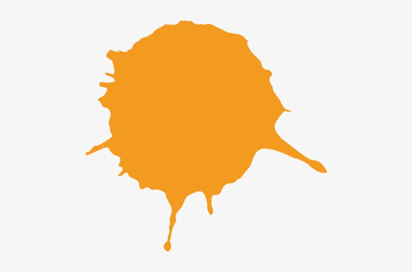 Png Designs - Orange Paint Splat Png, transparent png #9944