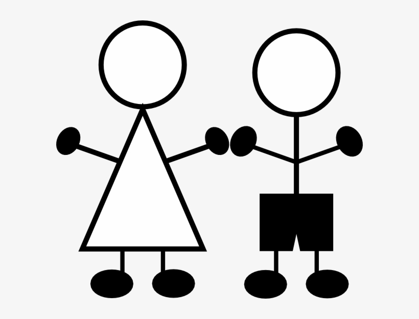 Stick Figures Girl And Boy Clip Art At Clker Stick Figure Boy Clipart Free Transparent Png Download Pngkey