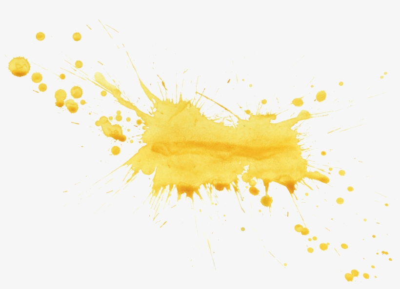 Watercolor Splatter Texture Png Clip Free Stock - Yellow Watercolor Splash Png, transparent png #10173