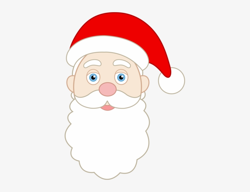 Printable Santa Face Pattern - Santa Claus Face Ki, transparent png #10279