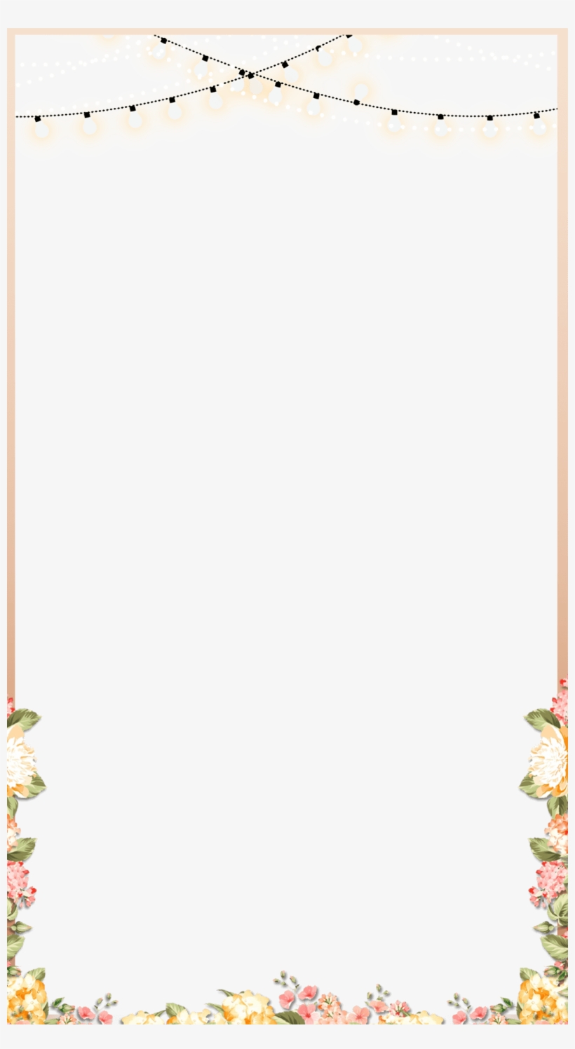 Elegant Rose Gold Spring Floral Wedding Snapchat Filter - Snapchat Wedding Filter Png, transparent png #10317