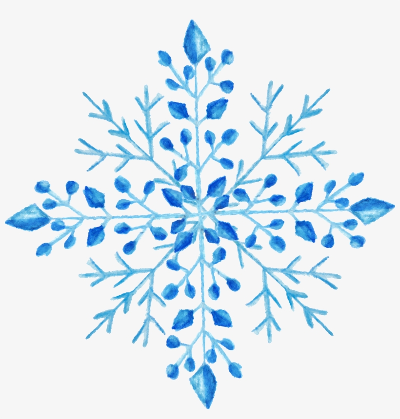 Snowflake Watercolor Painting - Watercolor Snowflake Transparent Snowflake Png, transparent png #10619