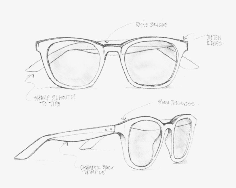 drawing eye glasses