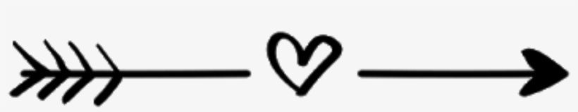 Black Heart Png Sticker - Flecha De Amor, transparent png #10657