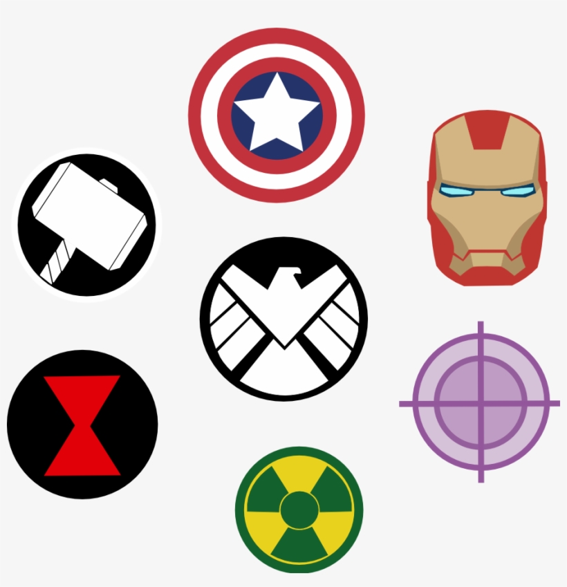 Marvel Avengers Symbols By Captain-connor - Avengers Symbols, transparent png #10679