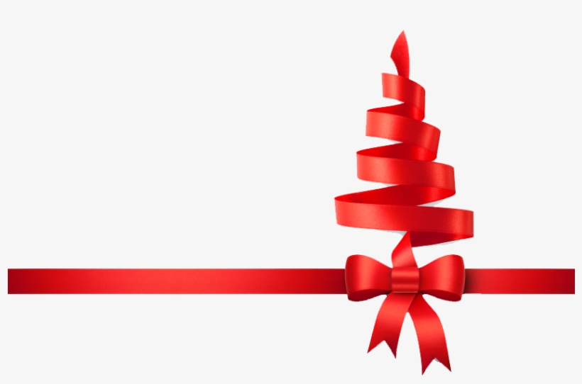 Christmas Ribbon Tree Png - Christmas Tree Ribbon Png, transparent png #10702