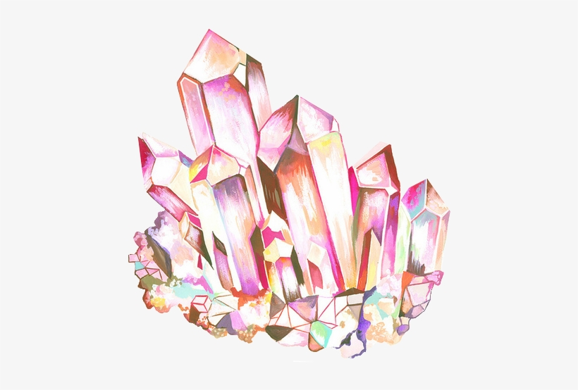 Clipart Royalty Free Pokemon Rainbow D Png Mew Seapunk - Pink Crystals Transparent Background, transparent png #10940