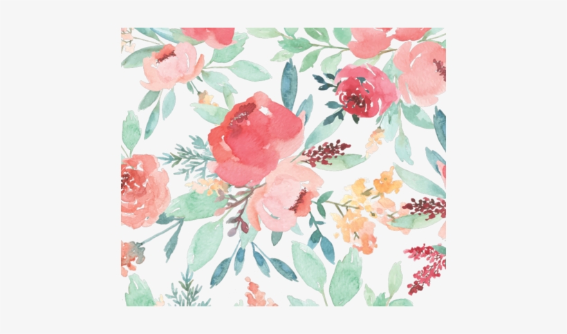 Large Watercolor Flowers Fabric By Taylor Bates Creative - Watercolor Floral, transparent png #10941
