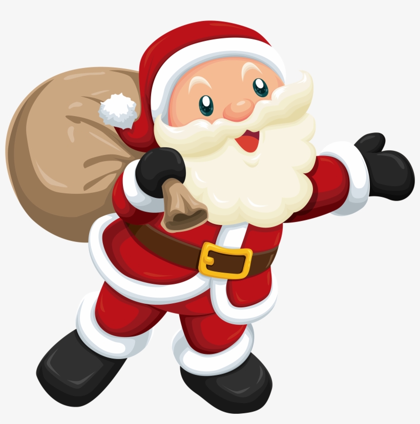 Santa Claus Png Vector Hat Christmas Cartoon Funny