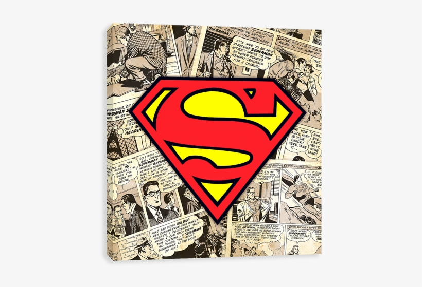 Superman Logo On Comics - Dc Comic Mighty Wallet For Men Boys - Superman, transparent png #11102