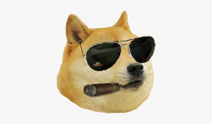 Doge Cigar And Glasses - Doge Png, transparent png #11140