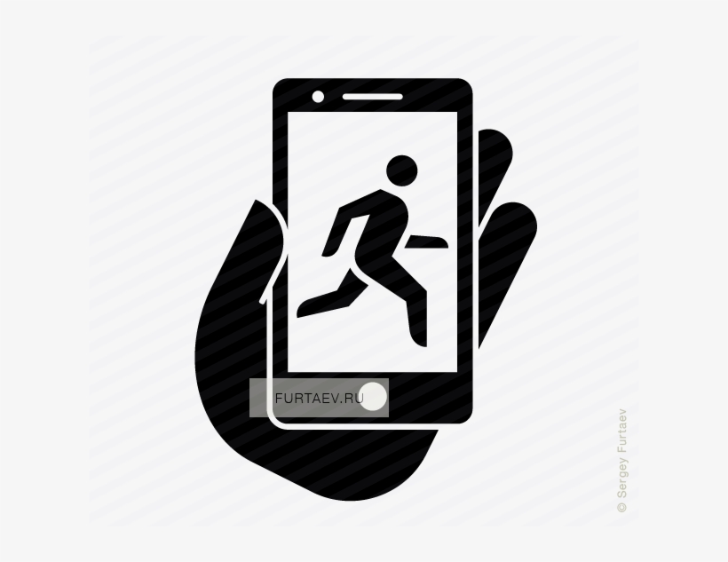 Jogging Tracker App In Smartphone Vector Icon Svg Library - Smartphone Health Icon, transparent png #11716