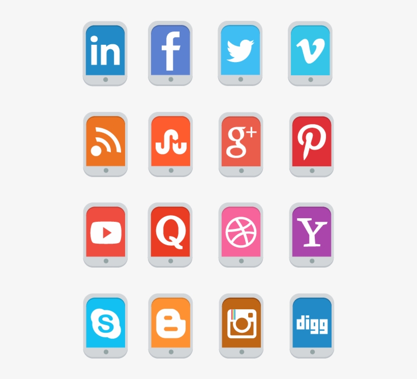 Social Media Icons Free Png - Social - Free Transparent PNG Download ...
