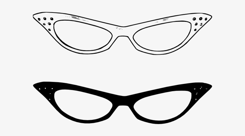Glasses Clip Art With Blinking Eyes - Cat Eye Sunglasses Clip Art, transparent png #12247
