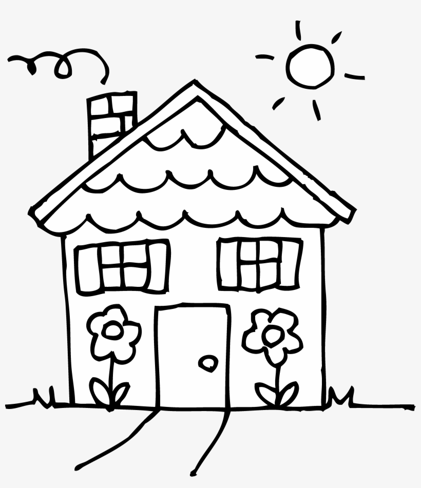 Black And White House Clipart - House Clipart Black And White, transparent png #12348