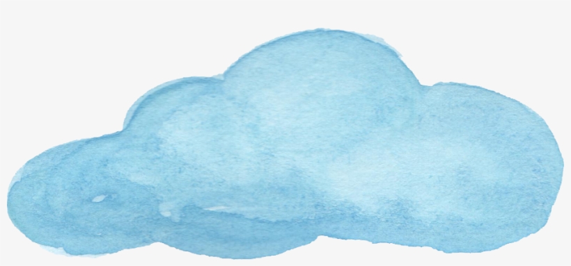 Free Download - Blue Watercolor Clouds Png, transparent png #12397