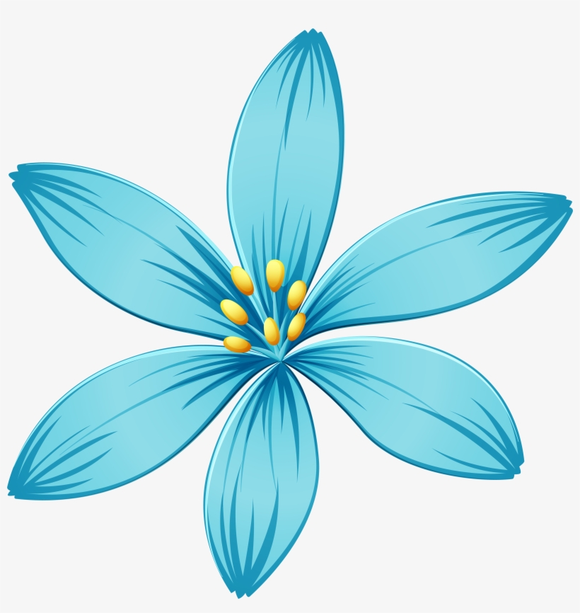 Blue Flower Png Image, transparent png #12600