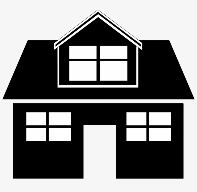 White House Clipart Community Building - House Clipart Black And White, transparent png #12720