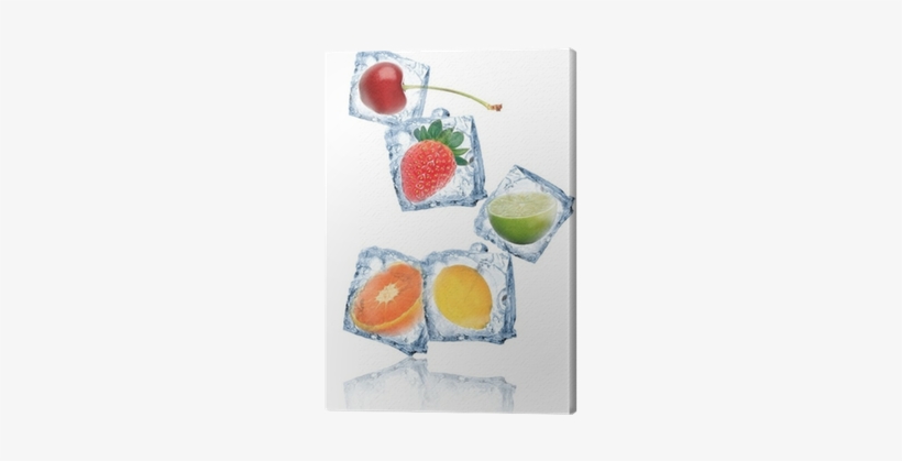Art On Glass: Fruity Ice Cubes, 30x30cm., transparent png #13029
