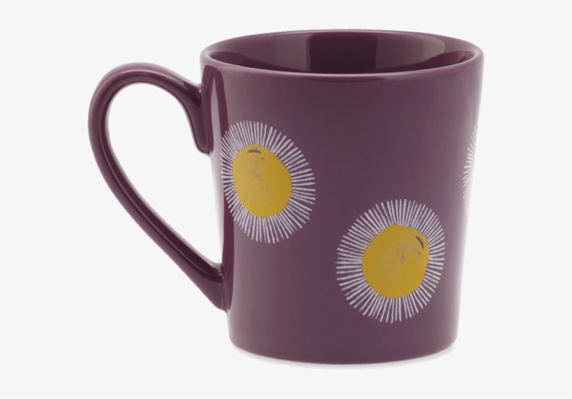 Life Is Good. Everyday Mug - Sun Watercolor, Deep Plum,, transparent png #13069