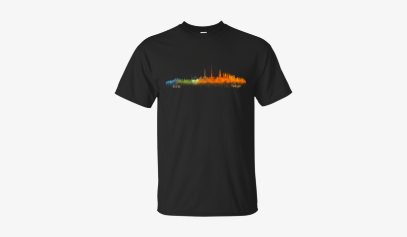 Tokyo Japan City Skyline In Watercolor Art - Stranger Things T Shirt Kopen, transparent png #13111