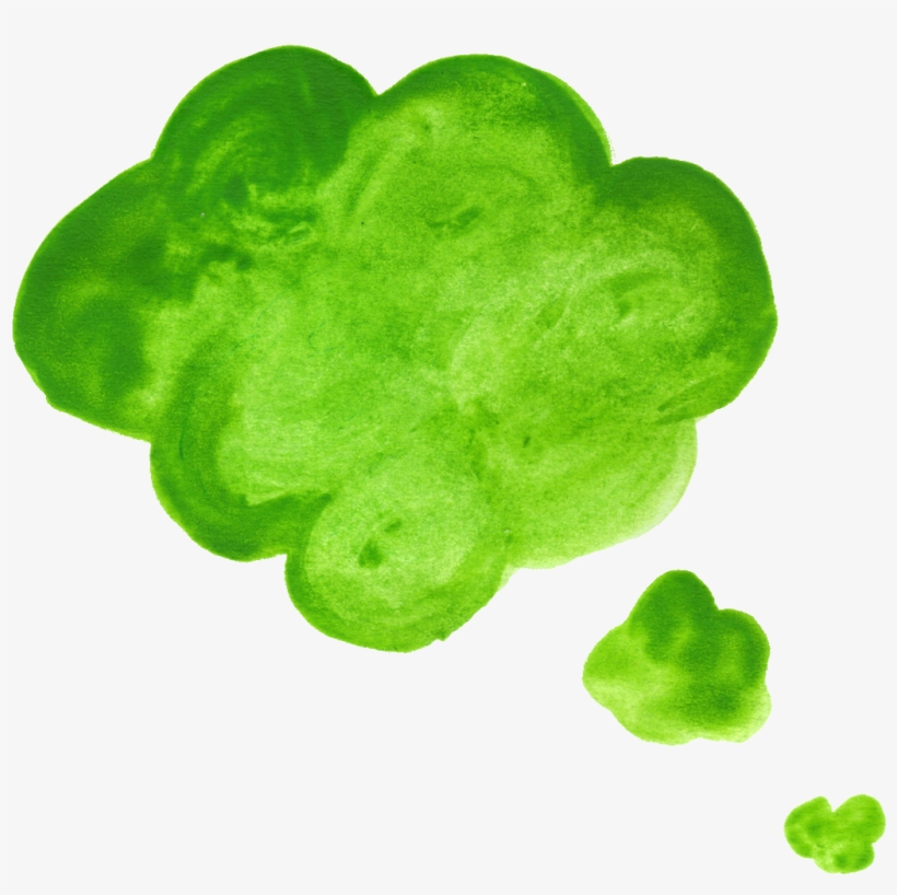 Green Watercolor Speech Bubble, transparent png #13195