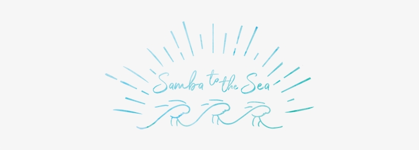Samba To The Sea Wave Sun Watercolor Logo - Calligraphy, transparent png #13263
