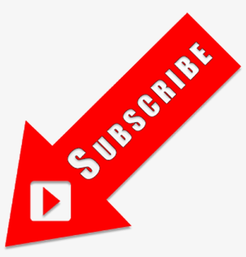 Arrow Youtube Subscribe - Subscribe Button With Arrow, transparent png #13463