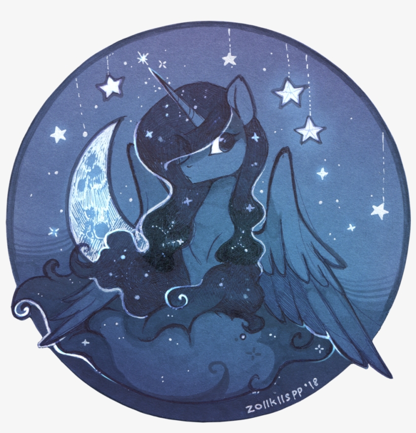 Lispp, Crescent Moon, Female, Mare, Monochrome, Moon, - Winged Unicorn, transparent png #13548