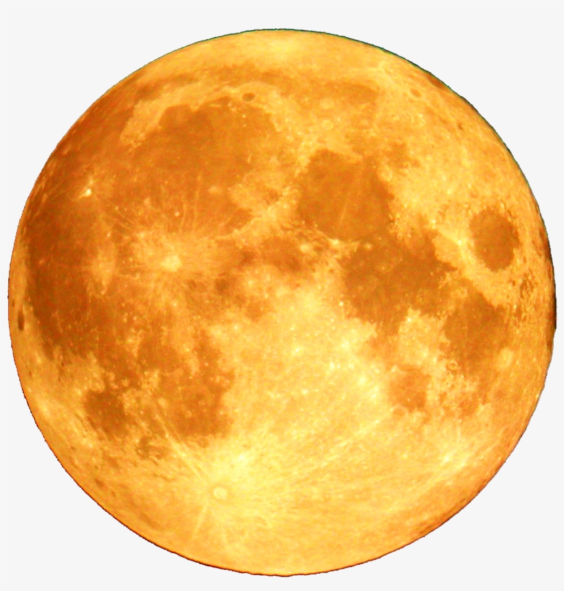 Yellow Moon Png Banner Free Library - Full Moon, transparent png #14022