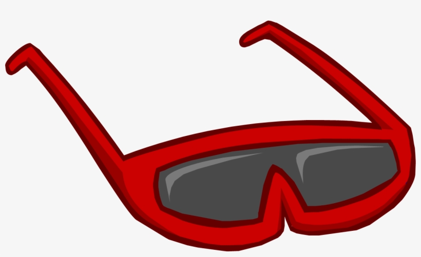 Red Sunglasses - Png - Club Penguin Rookie Glasses, transparent png #14329
