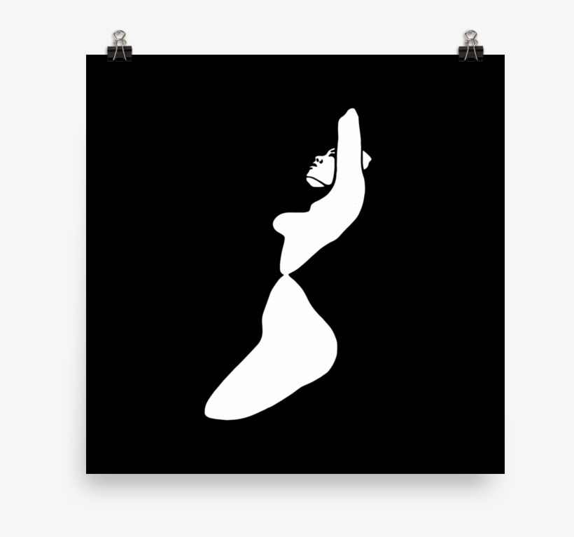 Printed Watercolor Hot Girl Poster Of A Sexy Naked - Figure Skating, transparent png #14418