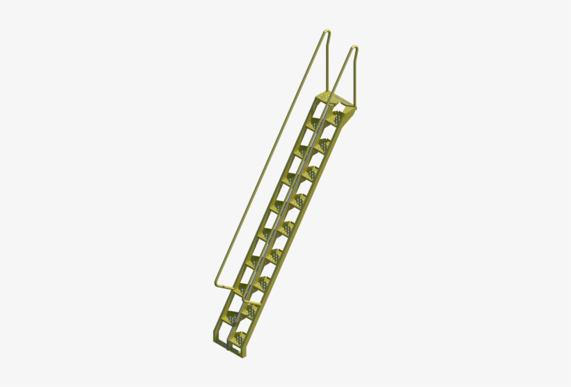 Alternating Tread Stairs, Steel, 56°, Revit Png - Steel, transparent png #14721