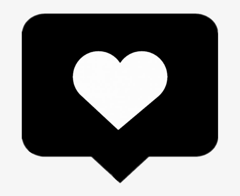 Instagram Love Heart Like Black Png Box Remix - Instagram Heart Png Black, transparent png #14952