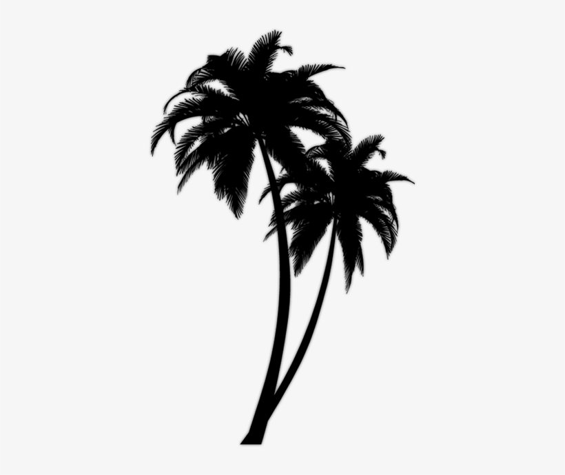 Palm Tree Png Black - Black Palm Tree Png, transparent png #15145