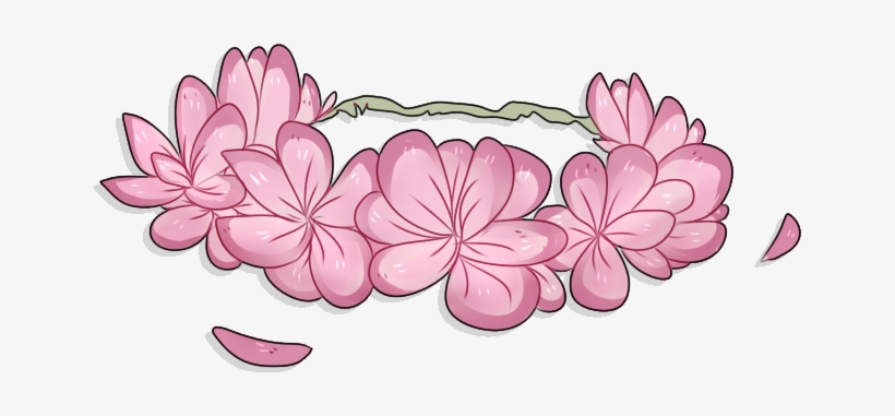 Flower Crown Png Transparent Png Library Download - Flower Crown Drawing Transparent, transparent png #15265