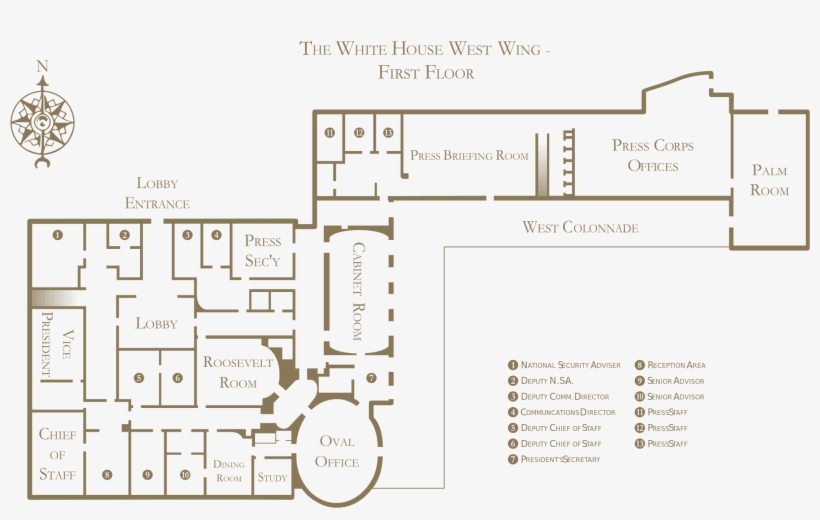 White House West Wing Floorplan1 - President Bunker White House, transparent png #15284