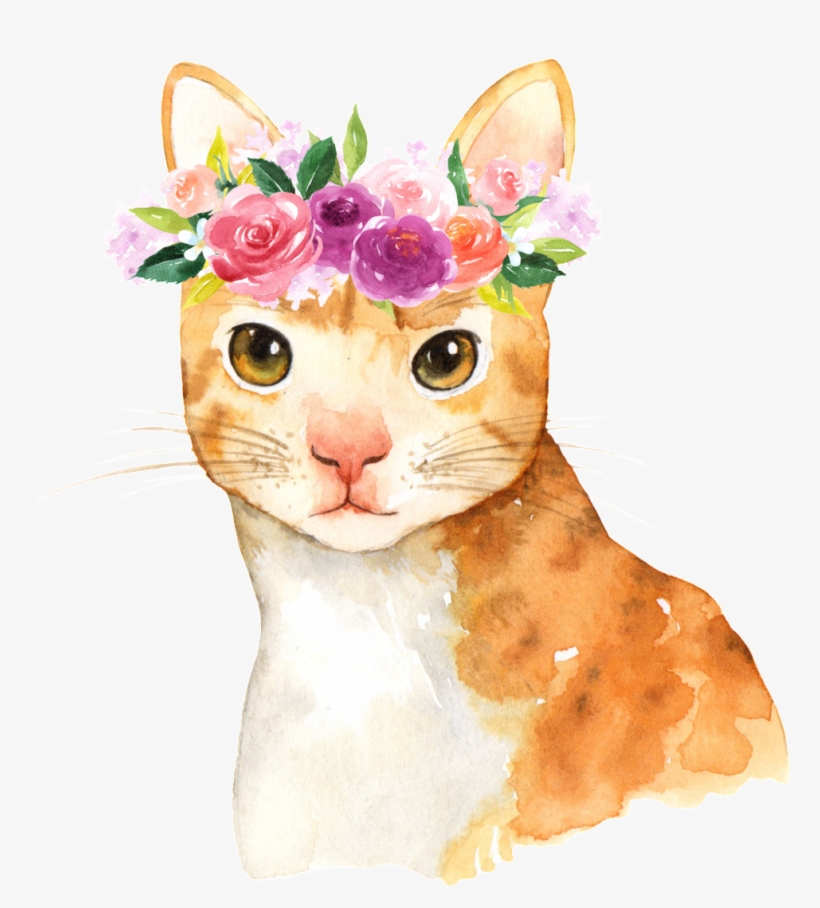 This Graphics Is Hand Painted Cute Cartoon Cat Png - Cute November 2018 Calendar, transparent png #15473