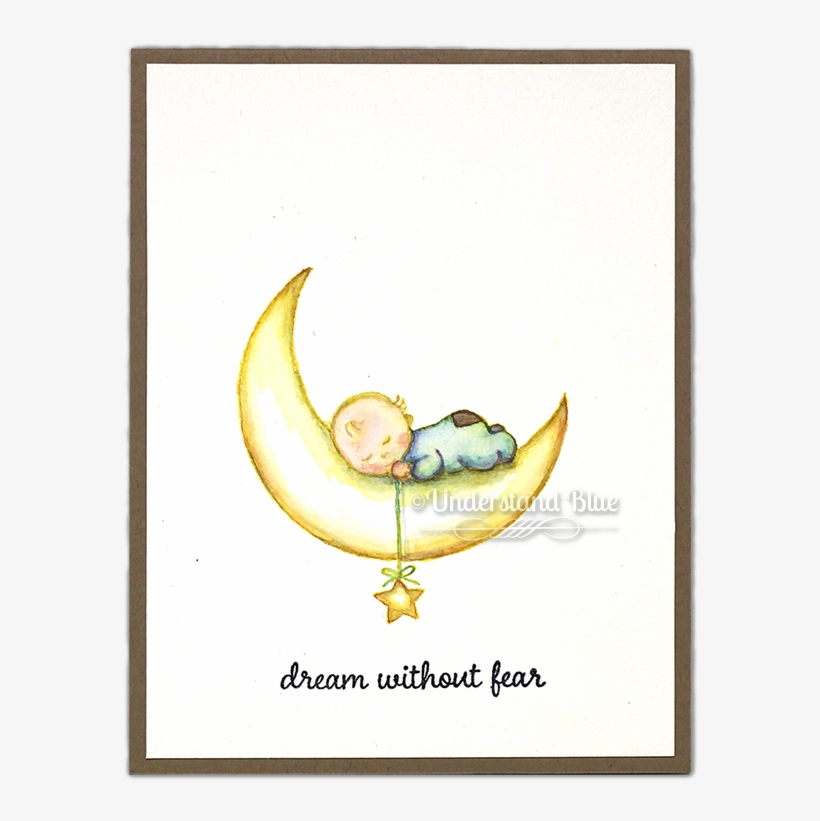 Moon Baby Watercolor By Understand Blue - Picture Frame, transparent png #15778