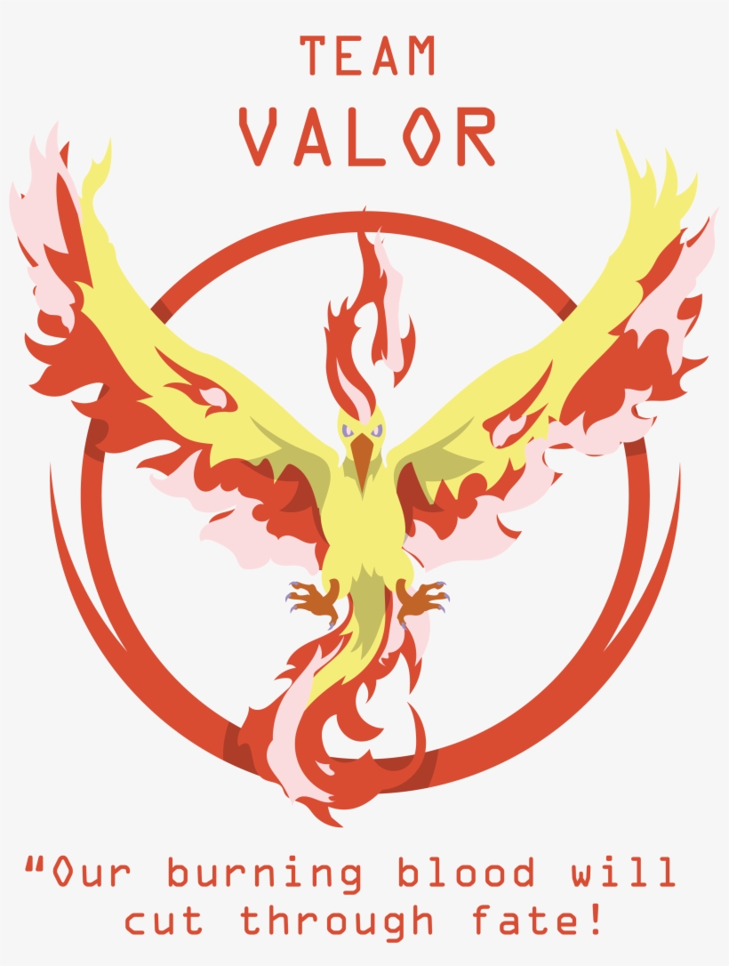Team Valor - Moltres - More - Pokemon Go Valor Quote, transparent png #15803