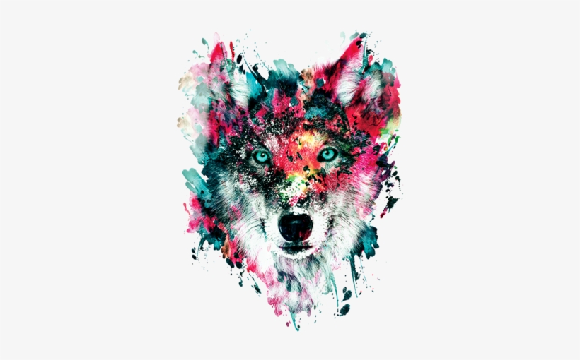 Watercolor Wolf - Cafepress Wolf Tile Coaster, transparent png #16045