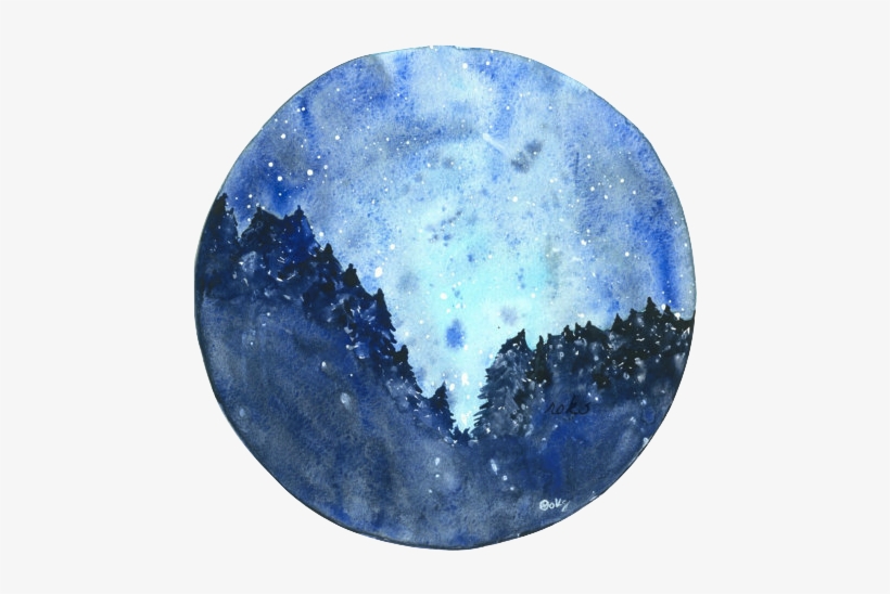 The Silence Between The Notes - Watercolor Painting In Circle, transparent png #16496