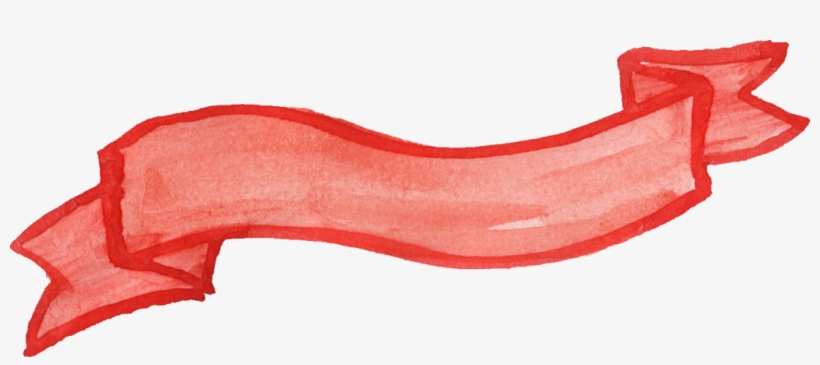 Banner Ribbon Png - Watercolor Ribbon Banner Png, transparent png #16713