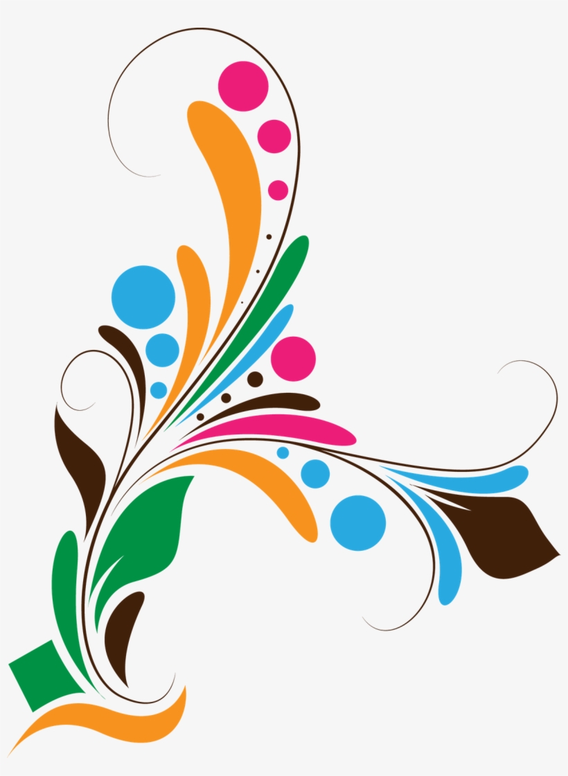 Flower Design Png Png Library Library - Colorful Floral Design Png, transparent png #17200