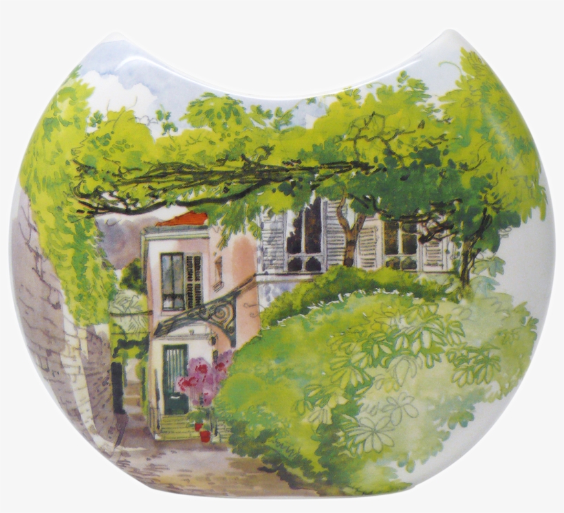 1 Vase Half Moon - Gien De Paris À Giverny Vase, Half-moon Shaped, transparent png #17585