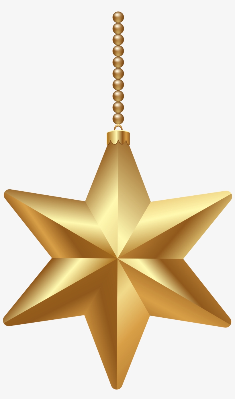 Gold Christmas Star Png Clipart Image - Xmas Star, transparent png #18243
