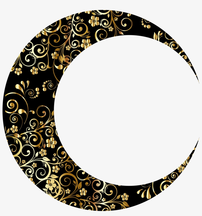 Clip Transparent Library Crescent Moon Clipart Png - Gold Crescent Moon Png, transparent png #18315